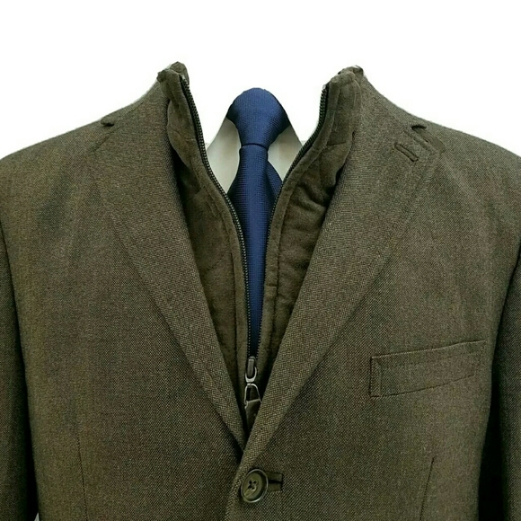 Johnston & Murphy Sport Coat w/Suede Leather Vest - Picture 3 of 8